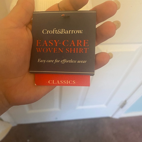 Men’s new button down shirt Croft&Barrow with tag Short sleeve - Picture 3 of 5